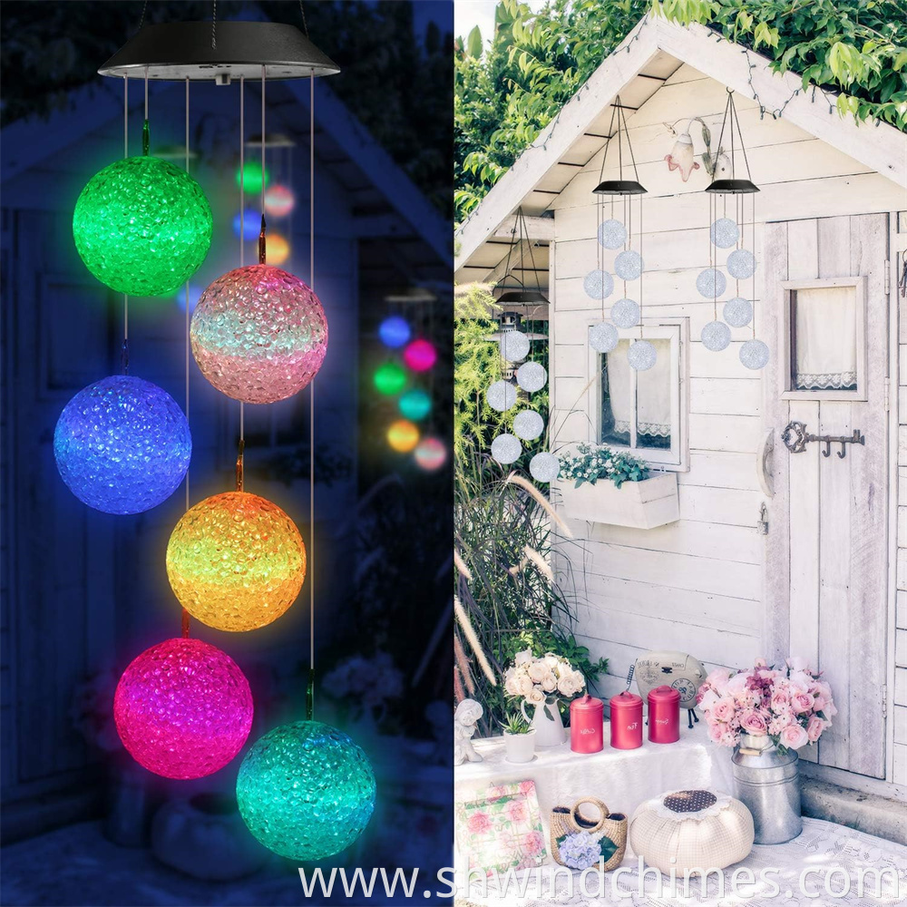 Color Changing Ball Wind Chimes